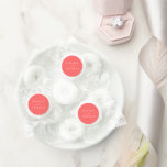 Editable Color Modern Classic Wedding  Life Saver® Mints<br><div class="desc">Editable Color Modern Classic Wedding Candy Favors features the names of the wedding couple in white against an editable background color; to change it from coral salmon to the color of your choice, click the customize button. Personalize it by replacing the placeholder text with your names. For more options such...</div>