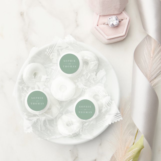 Editable Color Modern Classic Wedding  Life Saver® Mints (Wedding)