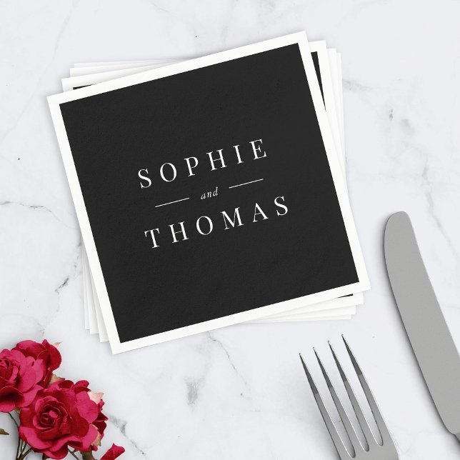 Editable Color Modern Classic Wedding Napkins (Creator Uploaded)