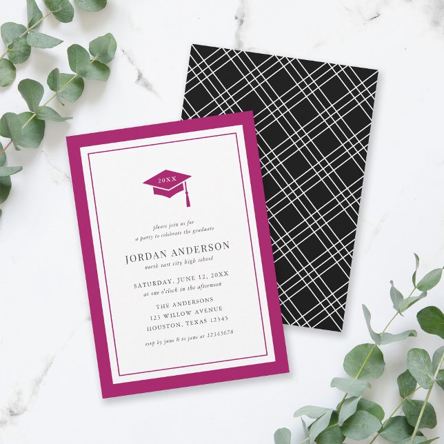 Editable Color Mortarboard Graduation Party Invitation (Creator Uploaded)