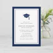 Editable Color Mortarboard Graduation Party Invitation (Standing Front)
