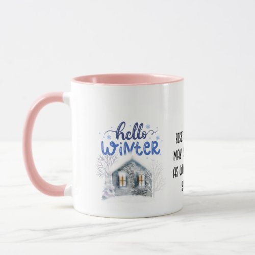 Editable Color Name Photo Write Holiday Gifts Pink Mug