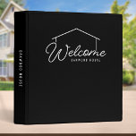 Editable Color Name Rental Property House Welcome 3 Ring Binder<br><div class="desc">Welcome binder to file all the important information for your guests featuring an outline silhouette of a house and the word "Welcome" against editable background colors (click "edit it" and change the background color of all sides). This versatile binder can be used for vacation homes, vacation rentals, bed and breakfasts,...</div>