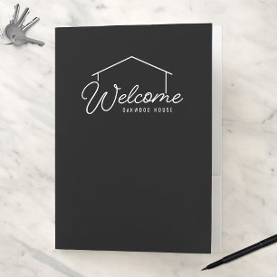 Editable Color Name Rental Property House Welcome Pocket Folder