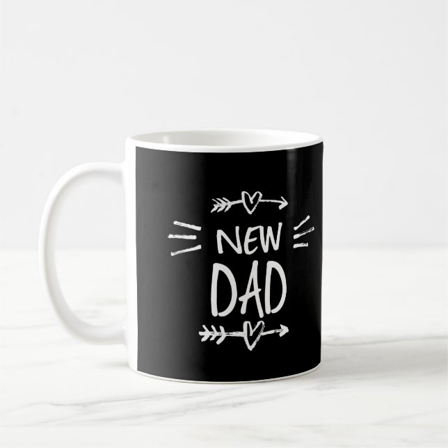 Editable Color New Dad Coffee Mug (Left)
