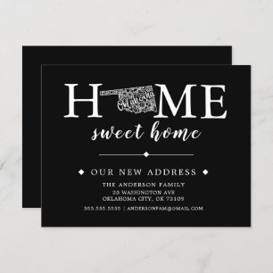 Editable Color OKLAHOMA Moving Announcement