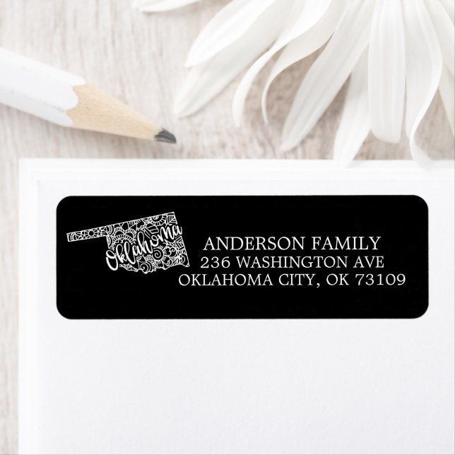 Editable Color OKLAHOMA Moving Announcement Label (Insitu)