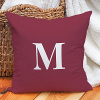 Editable Color Purple White Monogram Initial