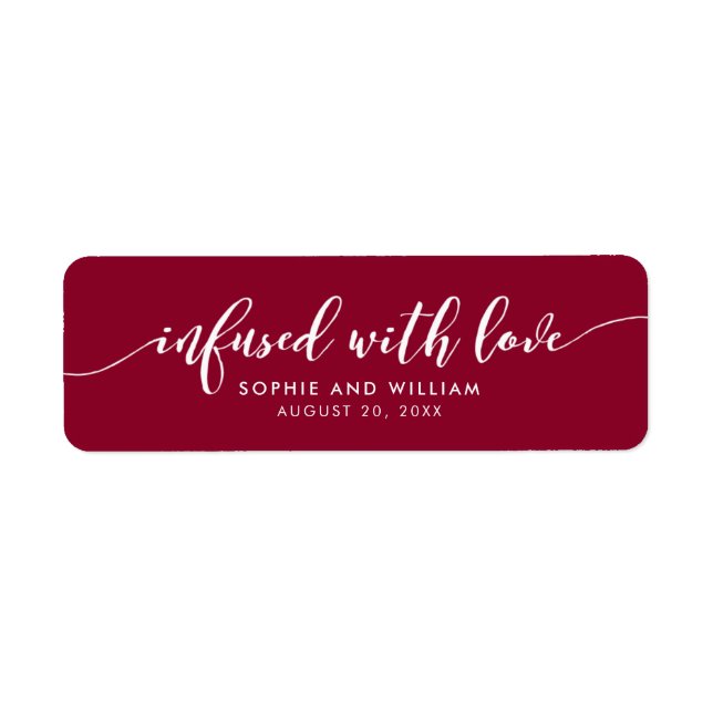 Editable Color Relax Script Infused with Love Label (Front)