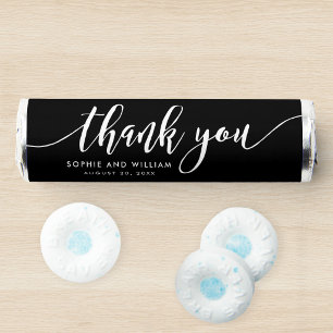 Editable Color Relax Script Thank You Wedding Brea Breath Savers® Mints