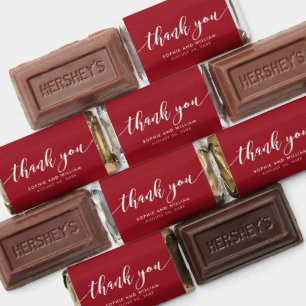 Editable Color Relax Script Thank You Wedding Hershey's Miniatures