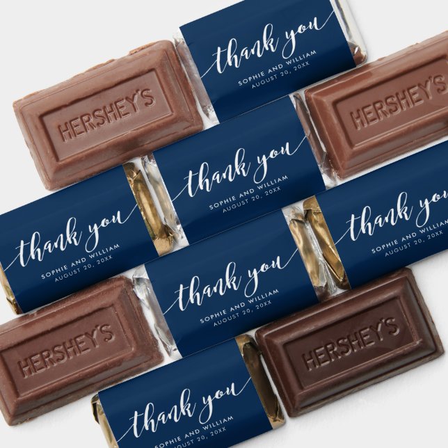 Editable Color Relax Script Thank You Wedding Hershey's Miniatures (Assorted)