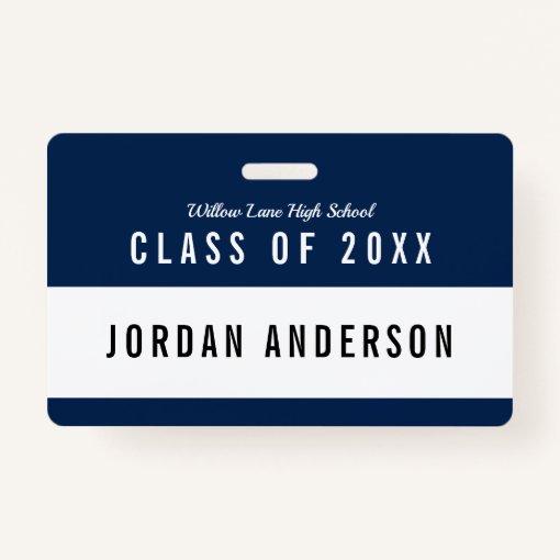 Editable Color School Class Reunion Name Badge Zazzle