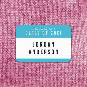 Editable Color School Class Reunion Name Tag