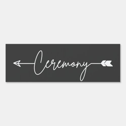 EDITABLE COLOR Simple Ceremony Direction Sign