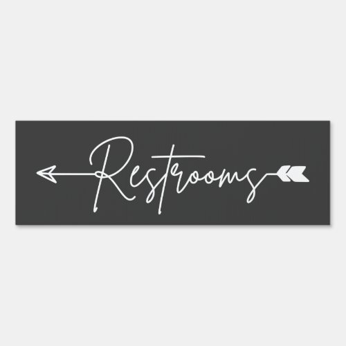 EDITABLE COLOR Simple Restrooms Direction Sign