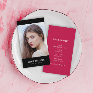 Editable Color Social Media Profile Photo Business Card