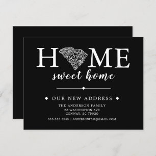 Editable Color SOUTH CAROLINA Moving Announcement