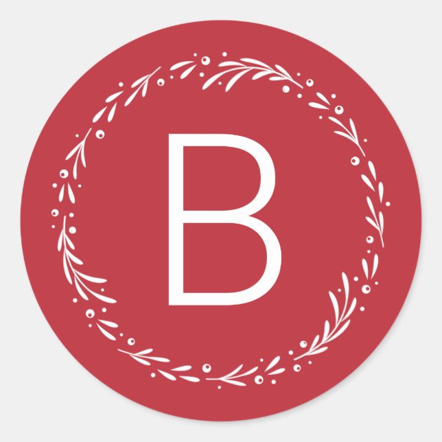 EDITABLE COLOR Splendid Monogram Envelope Seal (Front)