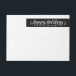 EDITABLE COLOR Splendid Season Happy Holidays Wrap Around Label<br><div class="desc">Design © Berry Berry Sweet { www.berryberrysweet.com }. Matching cards available.</div>