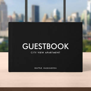 Editable Color Stylish Sans Serif Modern Guest Book