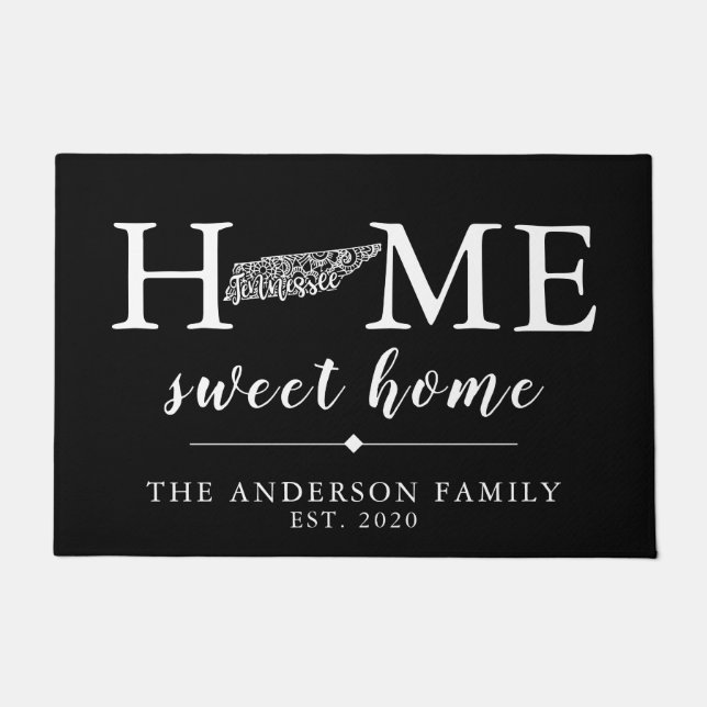 Editable Color TENNESSEE Personalized State Doormat (Front)