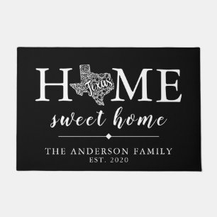 Editable Color TEXAS Personalized State Doormat