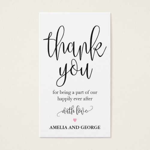 Editable Color Thank You Tags Lovely Calligraphy