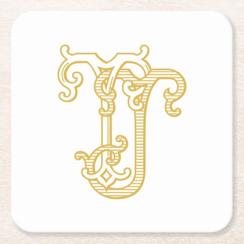 EDITABLE COLOR TJ Monogram JT Logo Coasters