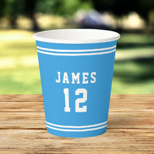 Editable Color Varsity Add Name Number Paper Cups