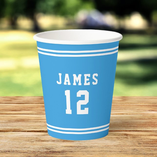 Editable Color Varsity Add Name Number Paper Cups (Creator Uploaded)