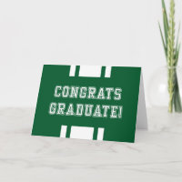 Editable Color Varsity Congrats Graduate Card