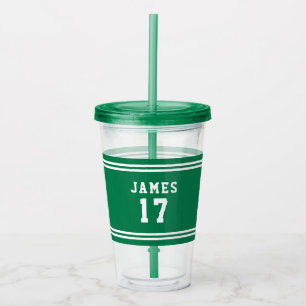 Editable Color Varsity Name Number Acrylic Tumbler