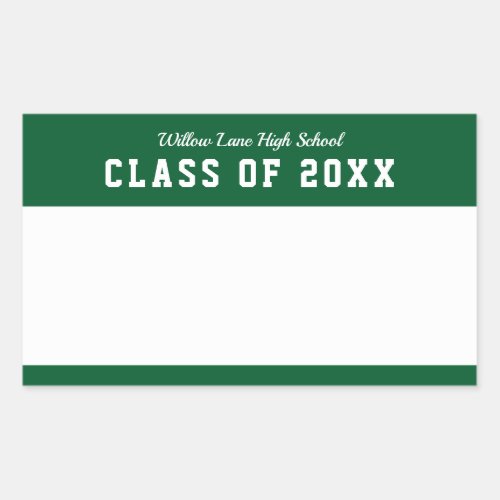 Editable Color Varsity Style Class Reunion Name Re Rectangular Sticker