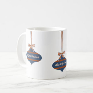 Editable Color Vintage Ornament Christmas Coffee Mug