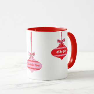 Editable Color Vintage Ornament Christmas Mug