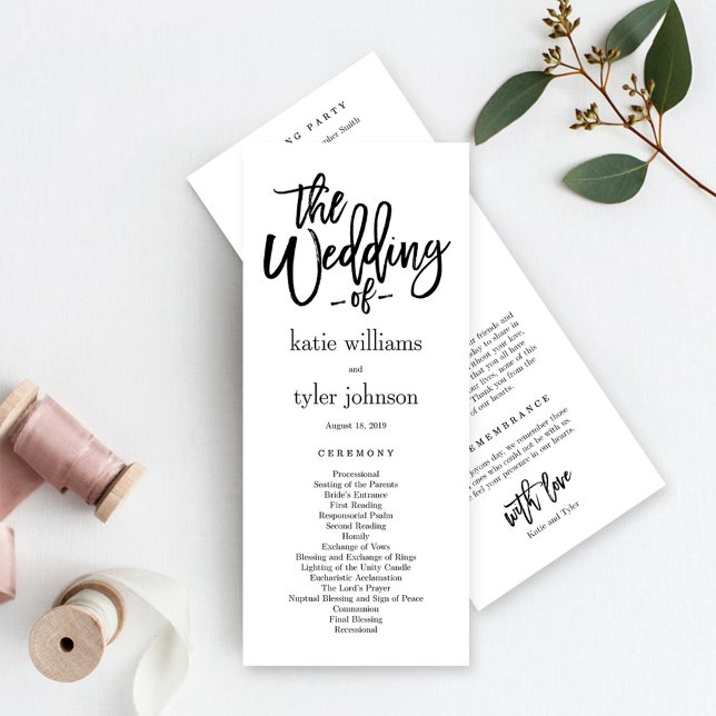 EDITABLE COLOR Wedding Ceremony Program #BCC (Creator Uploaded)