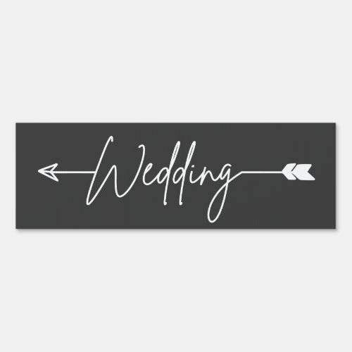 EDITABLE COLOR Wedding this way arrow Yard Sign