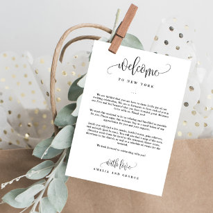EDITABLE COLOR Welcome Itinerary Thank You Card