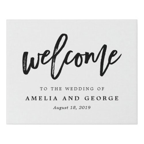 EDITABLE COLOR Welcome Sign Brushed Charm