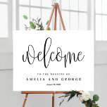 EDITABLE COLOR Welcome Sign Lovely Calligraphy<br><div class="desc">A simply elegant sign that your guests will adore. Text and background colors are fully editable to match your theme!
 Design by © berryberrysweet . Printable digital files and matching items are available! Visit our website at www.berryberrysweet.com for more details!</div>