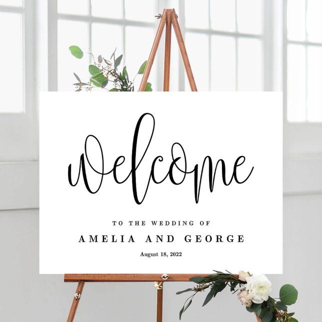 EDITABLE COLOR Welcome Sign Lovely Calligraphy (Creator Uploaded)