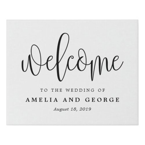 EDITABLE COLOR Welcome Sign Lovely Calligraphy