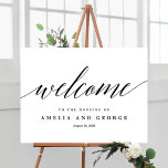 EDITABLE COLOR Welcome Sign Modern Script<br><div class="desc">A simply elegant sign that your guests will adore. Text and background colors are fully editable to match your theme!
 Design by © berryberrysweet . Printable digital files and matching items are available! Visit our website at www.berryberrysweet.com for more details!</div>