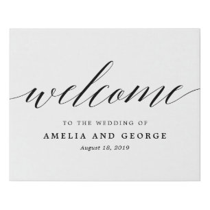 EDITABLE COLOR Welcome Sign Modern Script