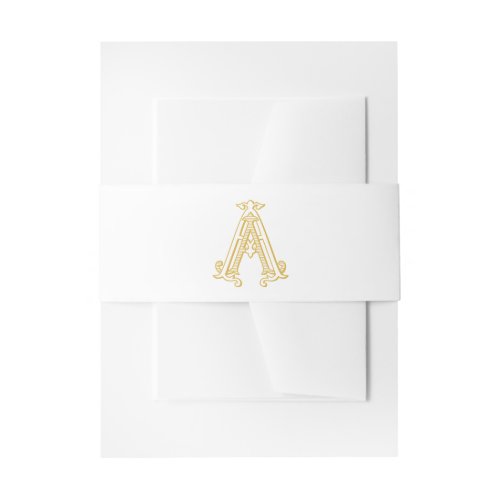 EDITABLE COLORS AA Monogram AA Initials Belly Band