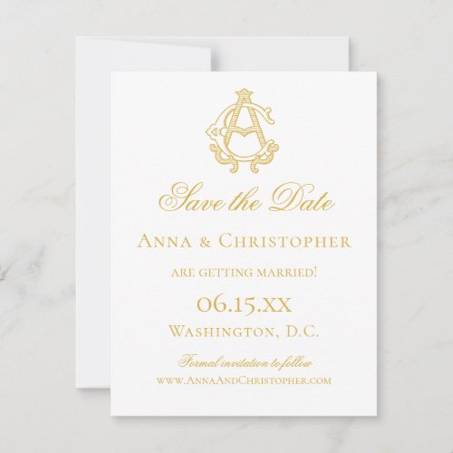 EDITABLE COLORS AC Monogram CA Monogram Invitation