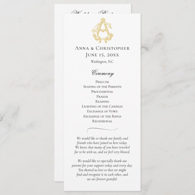 EDITABLE COLORS AC Monogram CA Monogram Program (Front/Back)