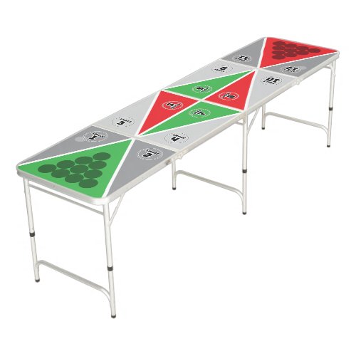 EDITABLE COLORS AND UPLOAD IMAGES - 12 challenges Beer Pong Table