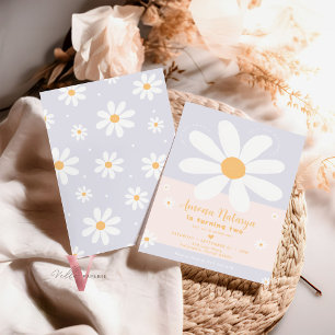Editable Colors ANY AGE Daisy Summer Birthday Invitation